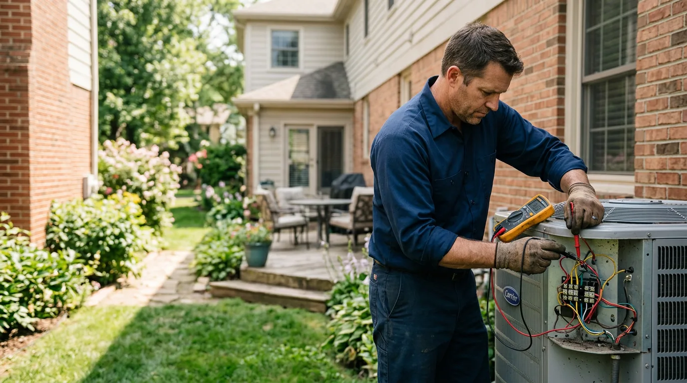 HVAC technician working near Claysburg, PA